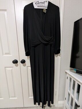 Taylor Black Long Sleeve Wide Leg Jumpsuit